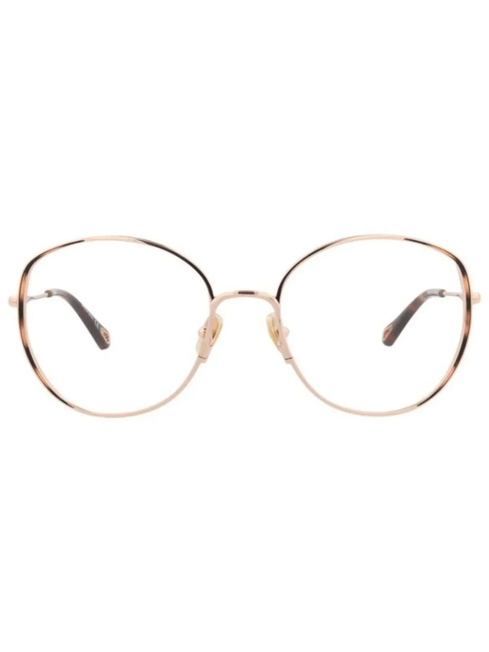 New Chloé Womens Round/Oval Gold Gold Transparent Fashion Designer Eyeglasses - Picture 2 of 5